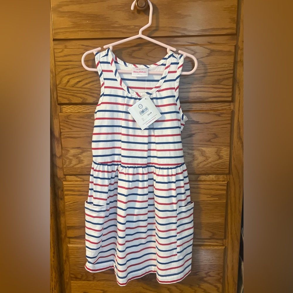 NWT Striped Kids Plaground Dress - Red, Blue, White